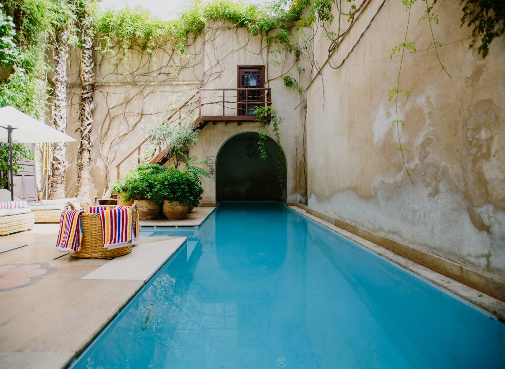 A swimming pool in a beautiful resort